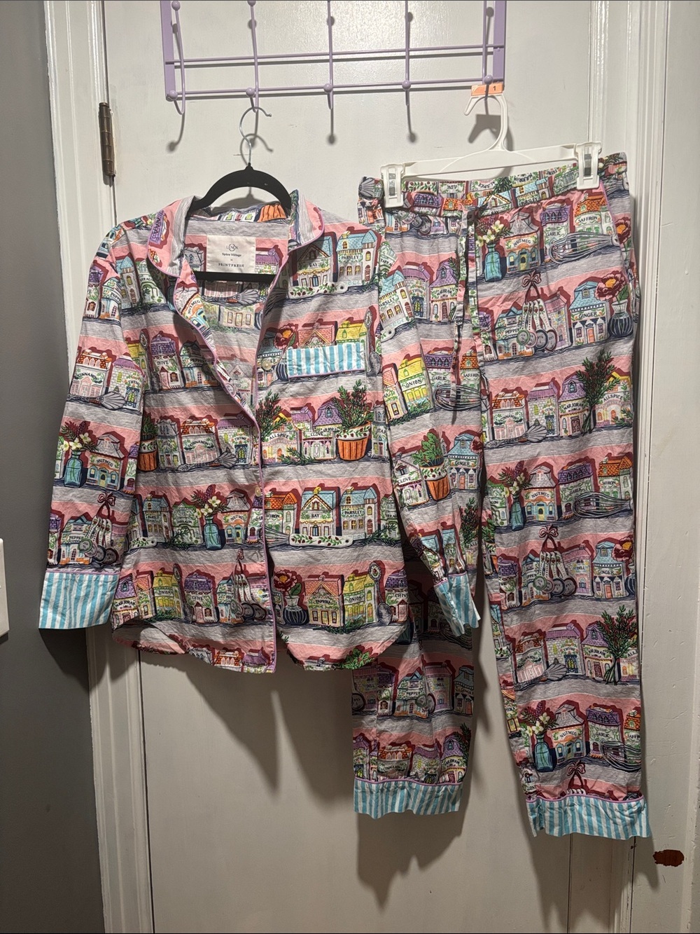 PRINTFRESH x LENOX SPICE VILLAGE pajama set limited edition collaboration xsmall